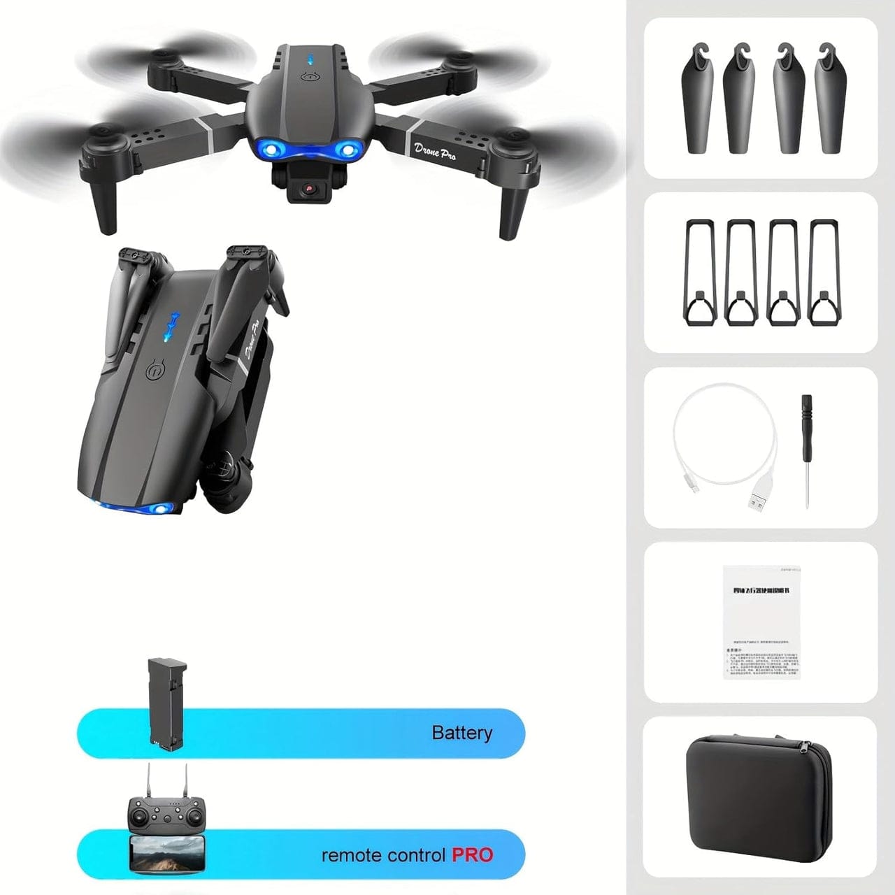 E99 Pro 8K Drone – Dual Camera, 5G GPS & Dual Battery – طائرة بدون طيار E99 Pro 8K - كاميرا مزدوجة، ونظام تحديد المواقع العالمي (GPS) 5G، وبطارية مزدوجة