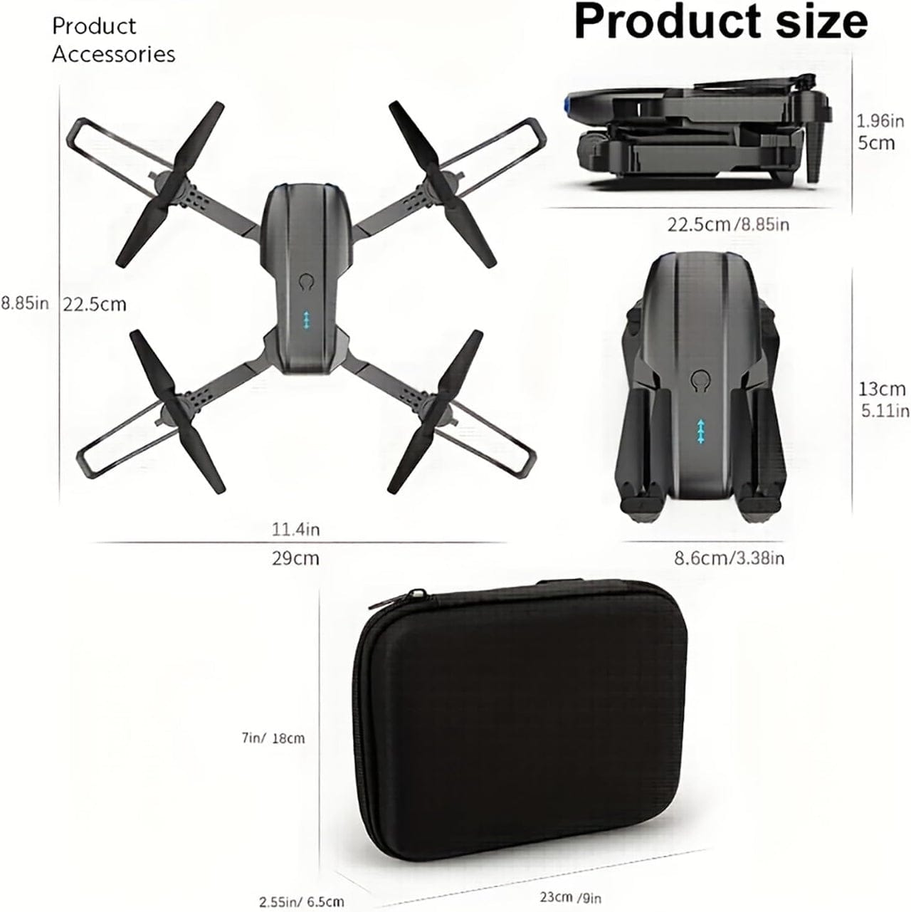 E99 Pro 8K Drone – Dual Camera, 5G GPS & Dual Battery – طائرة بدون طيار E99 Pro 8K - كاميرا مزدوجة، ونظام تحديد المواقع العالمي (GPS) 5G، وبطارية مزدوجة