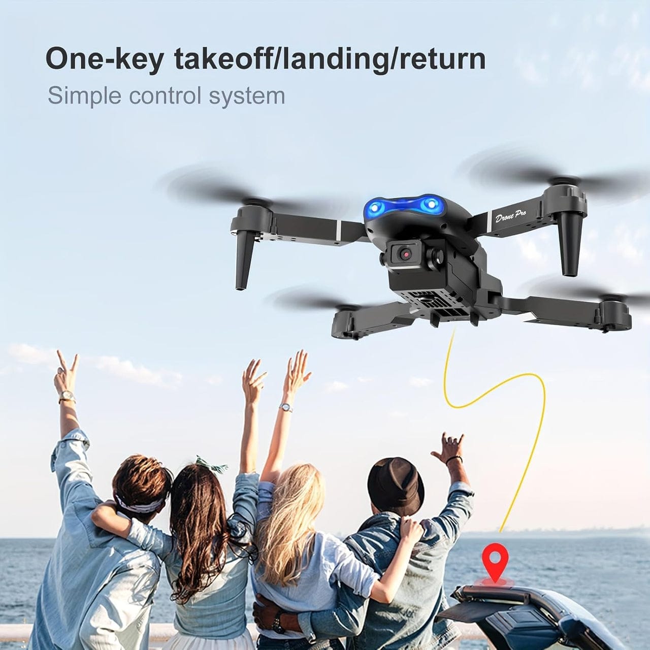 E99 Pro 8K Drone – Dual Camera, 5G GPS & Dual Battery – طائرة بدون طيار E99 Pro 8K - كاميرا مزدوجة، ونظام تحديد المواقع العالمي (GPS) 5G، وبطارية مزدوجة