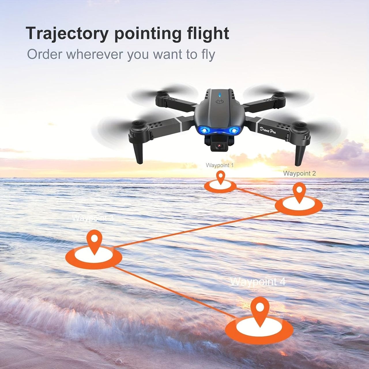 E99 Pro 8K Drone – Dual Camera, 5G GPS & Dual Battery – طائرة بدون طيار E99 Pro 8K - كاميرا مزدوجة، ونظام تحديد المواقع العالمي (GPS) 5G، وبطارية مزدوجة